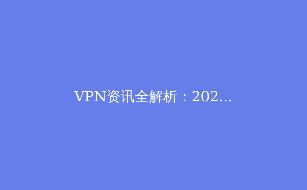 VPN资讯全解析：2024年网络安全与数字自由的守护者